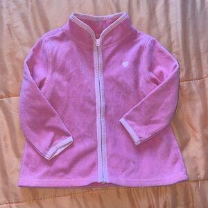 Pink fleece toddler sweater